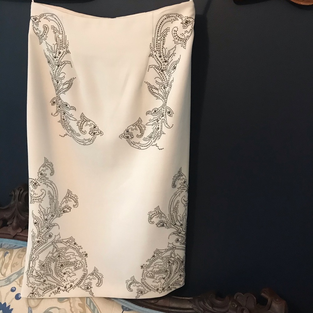 Versace Collection white skirt with metal design
